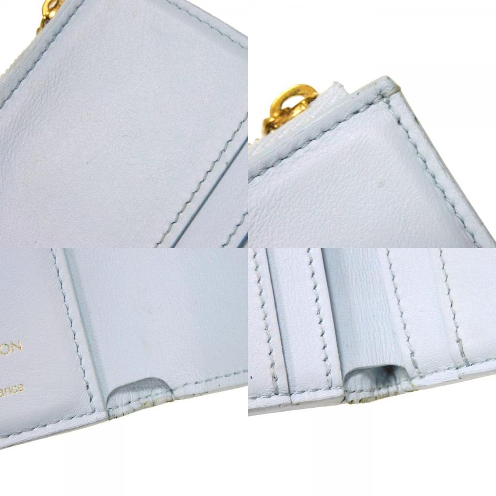 Used 12564 Portefeiulle Capucines XS M69061 7942 LV Logo Pastel Light Blue Japan Exclusive Taurillon Clemence Blue