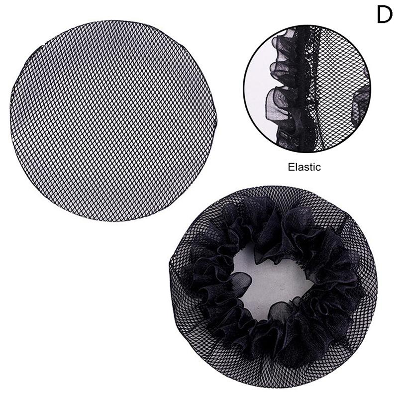 Крышка булочки сетки для волос Snood черной эластичной сетки с небольшим отверстием для балетного танца