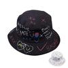 Harajuku Letter Graffiti Bucket Hat Fisherman Hat Spring Summer Outdoor Unisex Panama Sun Hats