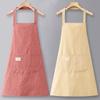 Portable Plaid Apron Breathable Cooking Apron Work Clothes Pure Cotton Apron  Cafe