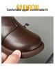 Черные укороченные ботинки Dr. Martens для девочек с бархатом - Коллекция Осень/Зима 2025 Кожаные туфли-принцессы