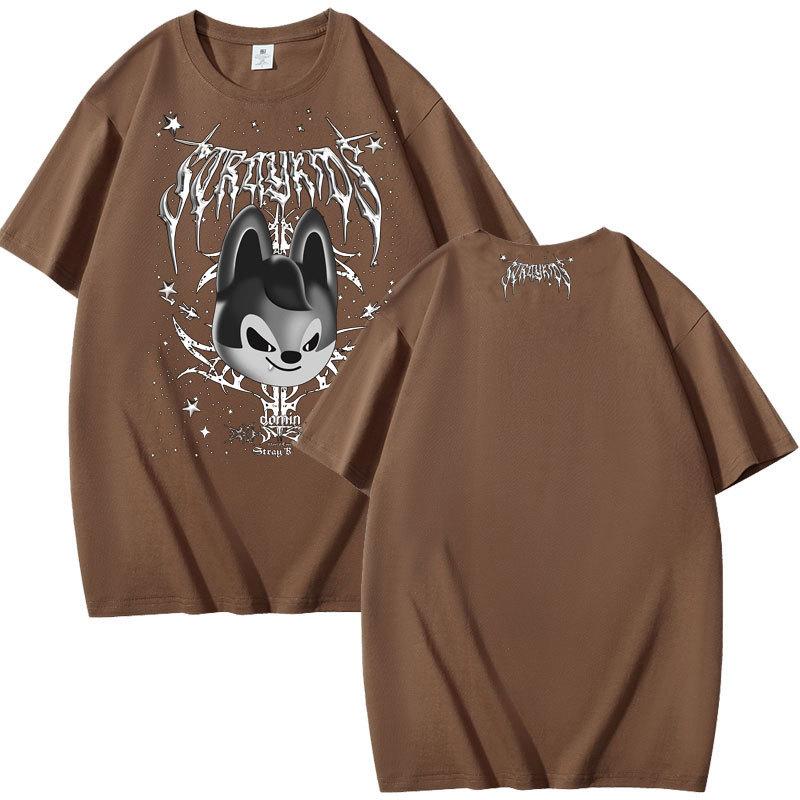 Stray Kids Evil SKZOO Graphic Tee Summer Cotton Loose Fit Short Sleeve T-Shirt