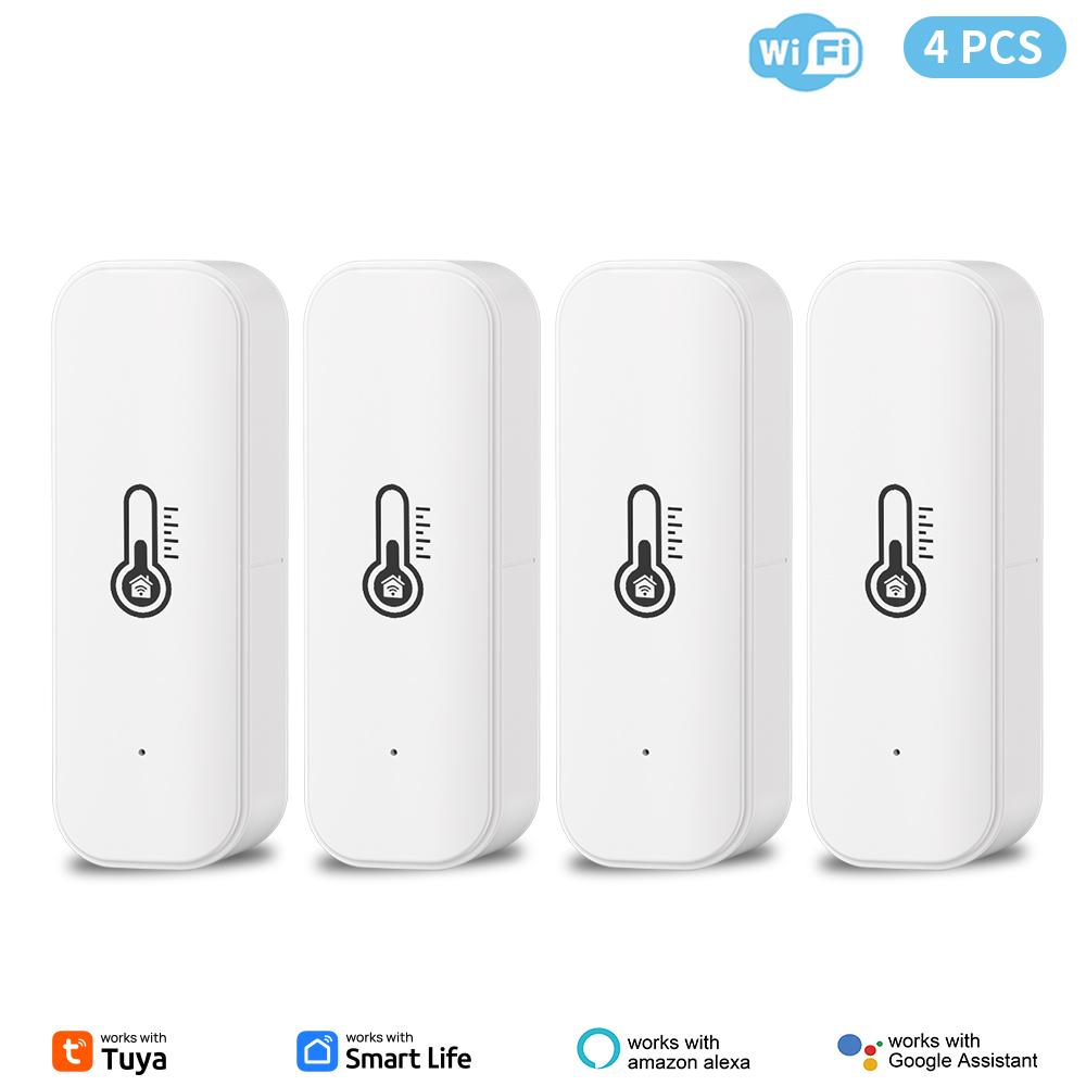 Tuya WiFi Датчик температуры и влажности Smart Life Удаленный монитор для умного дома Работает с Alexa Google Assistant