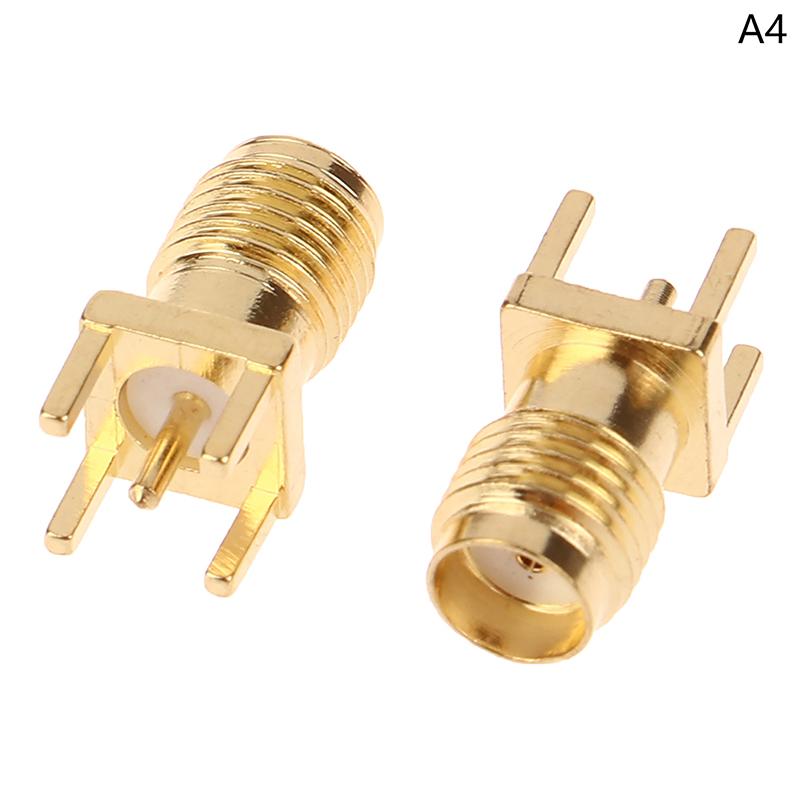 Innovative 2Pcs Rf Copper Connector Plug Socket Sma Female Jack Male Plug Adapter Solder Edge Pcb Straight Right Angle Mount
