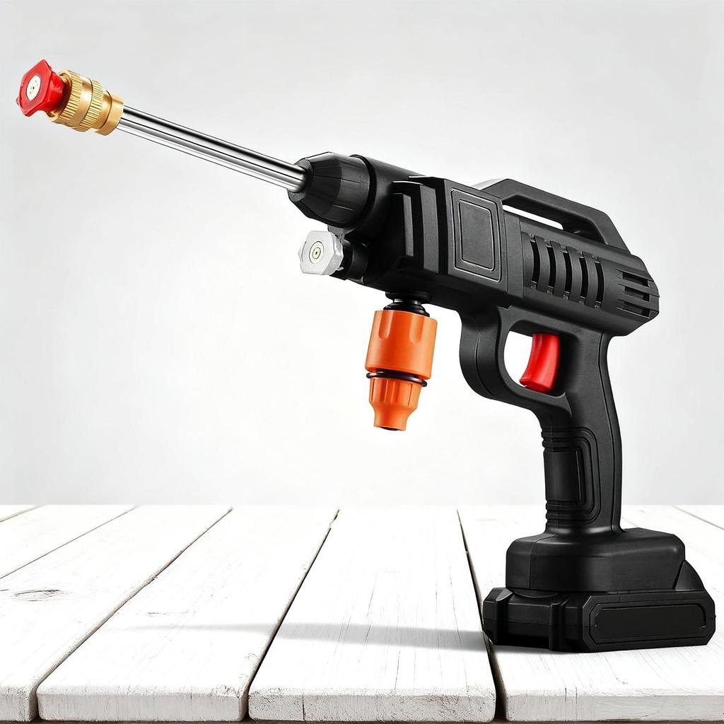 Портативная мойка высокого давления Наружный мощный очиститель Перезаряжаемая автомобильная мойка высокого давления с шлангом 16,4 фута для автомобиля, дома, сада, улицы