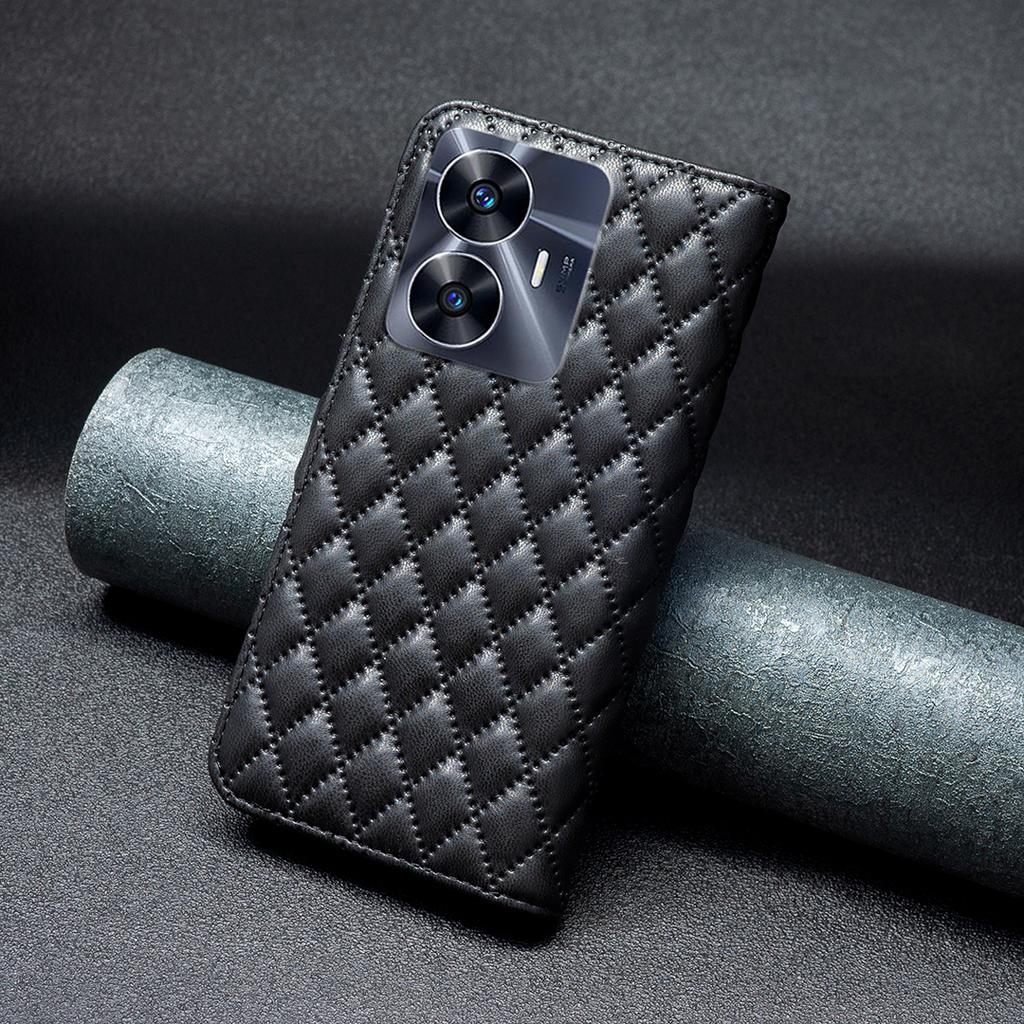 BINFEN COLOR BF Стиль-14 для телефона Realme C55 4G Чехол-подставка Кошелек Чехол для телефона из ПУ кожи