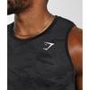 Gymshark Бесшовный танк Geo Black Charcoal Grey A6a3k Bbf9.