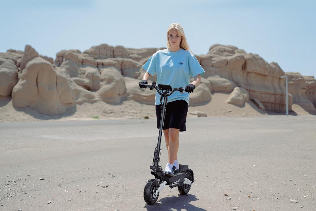 Electric Scooter, OOTD T10 Scooter,Max 900W Motor 48V 13.5Ah Battery, 45-60km Range, 11 Inch All-Terrain 50KM/H