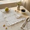 Square/Round Lace Ruffles Placemats Girly Style Heart Pattern Placemats  Food Photography