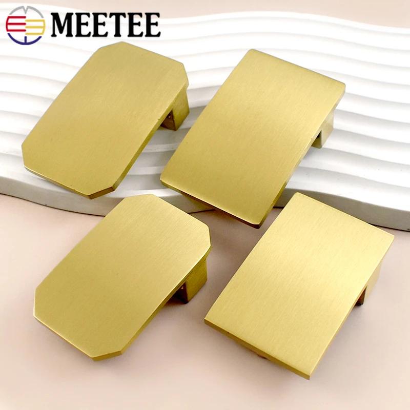 Meetee 35/40 мм Латунная Пряжка для Ремень Пояс Гладкий Хвост Зажим Застежка Замена Головки Ремень DIY Швейная Фурнитура Аксессуары