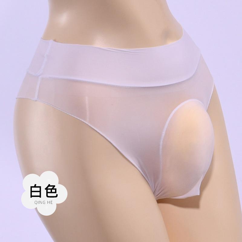 Cross-border Amazon Oily Men's Briefs Jj Set Seamless Stockings Sexy Shorts Silky U-shaped Pouch Panties