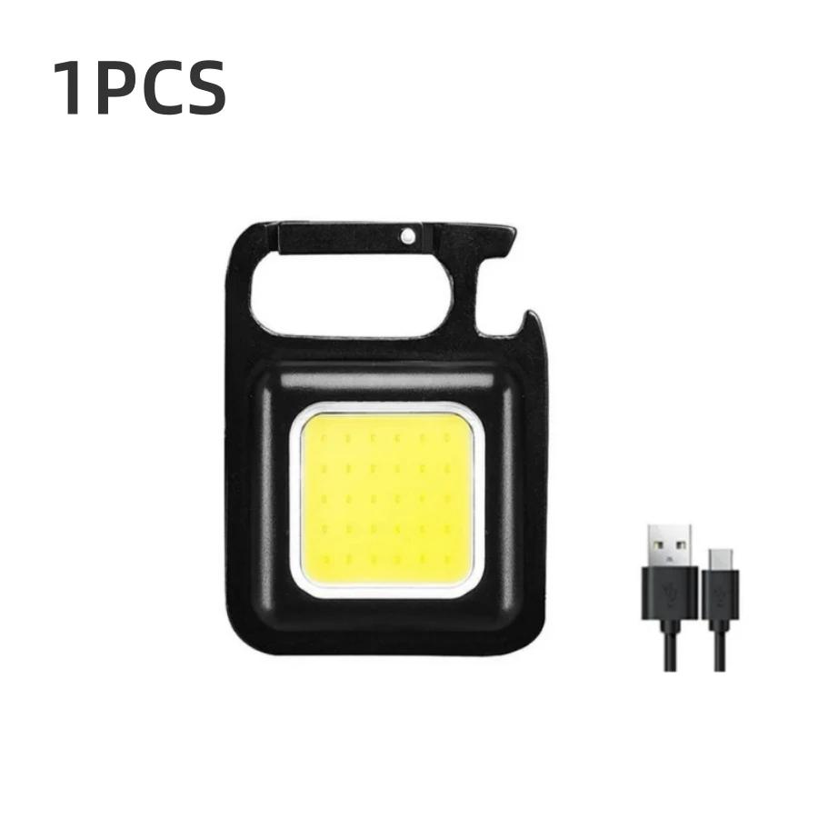 Super Bright Mini COB Keychain Portable light Flashlight Portable Lamp with Magnet USB Charging Waterproof Lighting Camping Lamp
