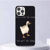 Мультяшная Утка Гусь Игра Мягкий Чехол Для iPhone 16 17 Air 16E 15 Plus 11 12 13 Mini 14 Pro Max Чехол для Телефона Apple 7 8 SE Coque Funda
