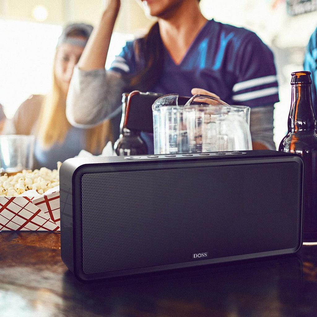 DOSS SoundBox XL Bluetooth 32 Вт Громкий звук с двойным DSP Портативная Bluetooth-колонка с 12 Вт Глубокий Полностью беспроводное стерео 10 часов работы от карты TF