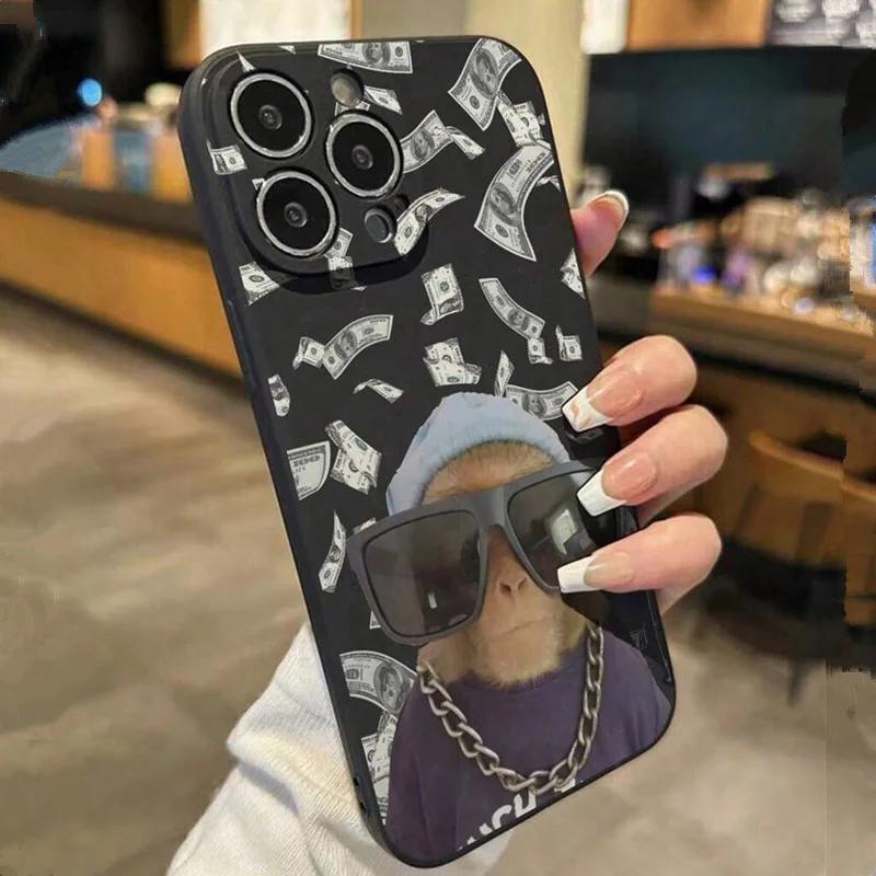 Gangster Monkey Shockproof Phone Case For iPhone 17 Air 16 16e 15 13 12 11 Pro Max Pro Plus Protective Anti-Drop Coque Cover