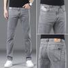 JYL Тонкие джинсы мужские прямые эластичные повседневные серые брюки