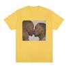 Funny Two Men Kissing Meme T Shirt Men Women Fashion Hip Hop Vintage T-shirt 100% Cotton Casual Loose Short Sleeve T-shirts Tops