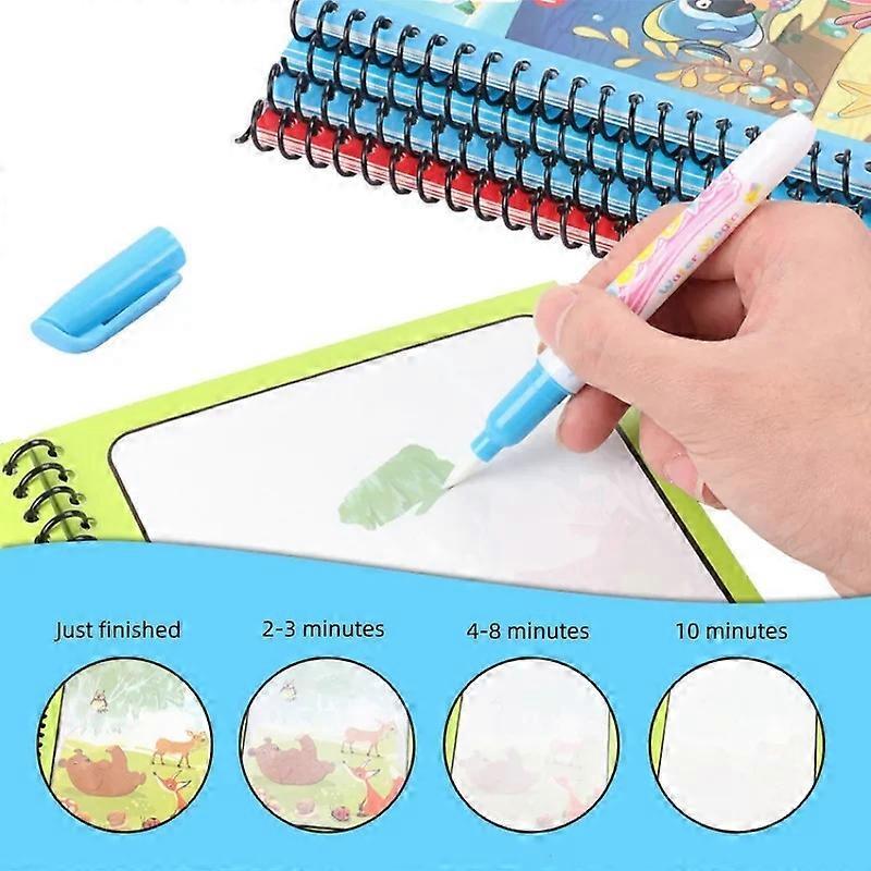 Drawing Coloring Pages for Kids Magic Water Book with Pencil 2 to 4 Year Old Kids Learn Education Smile