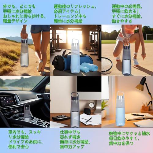 MYEEDA Water Bottle, 740ml, Stylish Plastic Clear Bottle with Handle, Tritan Resin, Easy To Clean, Stylish Water Bottle for Boys and Girls, Elementary