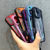 Бронированный Чехол Candy Color Clash для Magsafe Телефона Для 17 16 15 14 Plus 13 12 Pro Max С Подставкой и Ремешком на Запястье Задняя Крышка Телефона