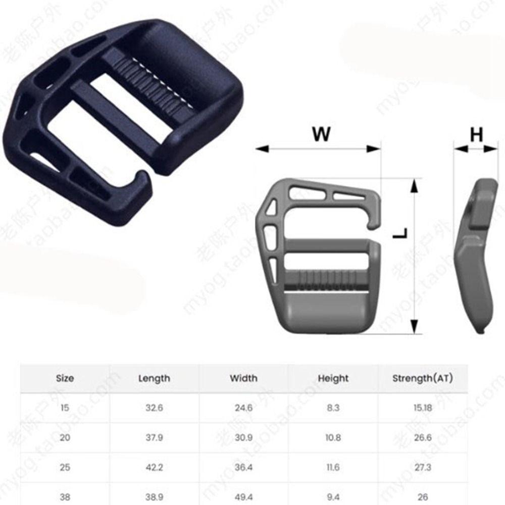 2 шт. Пластиковая пряжка для ремня 20/25/38 мм Инструмент для кемпинга на открытом воздухе Крюк с защелкой Детали для спортивной сумки