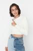 Women's Elegance Style Sweater Black Super Crop Basic Knitwear Sweater