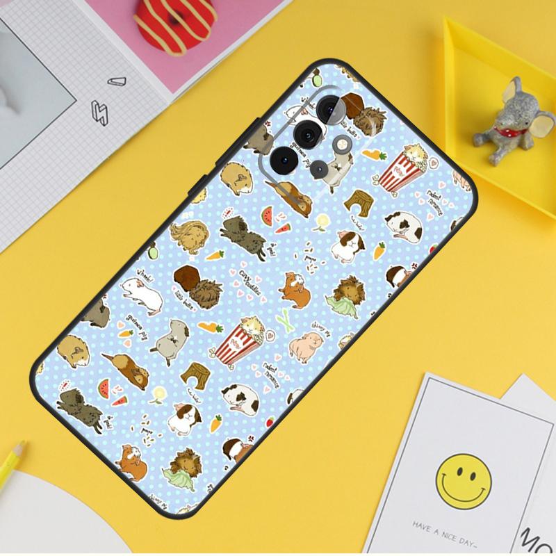 Милый чехол с изображением морской свинки для Samsung Galaxy A54 A34 A14 A13 A33 A53 A12 A32 A52 A71 A51 A15 A25 A35 A55