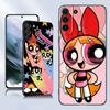 Черный силиконовый чехол для телефона P-Powerpuff Girls для Samsung Galaxy S23 S21 S20 FE S24 S22 Ultra S10E S10 S9 S8 Plus
