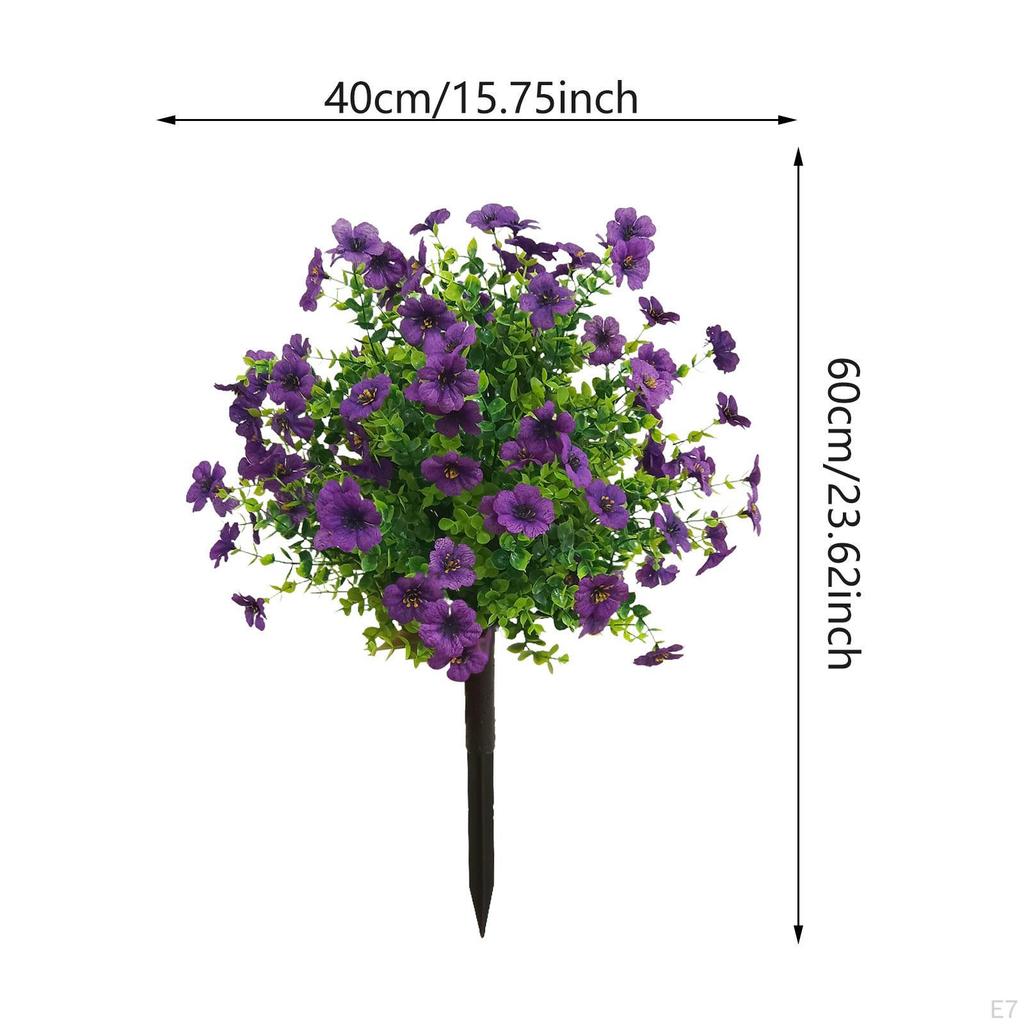Искусственные цветы для сада, колышки, растения, 24 дюйма, искусственные зеленые кустарники для свадьбы на открытом воздухе