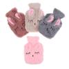 Warm Cosy Cute Soft  Water Bottle With Plush Fluffy Cover Kids Adult
