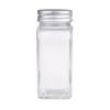 Appetito Square Glass Spice Jar with Metal Lid 115mL