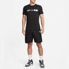 Nike Футболка с круглым вырезом для фитнеса и буквенным принтом, мужские топы, черные FB9775-010