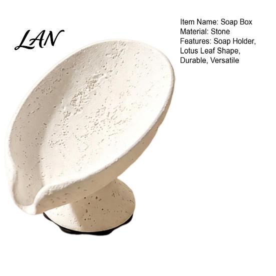 Waterproof Soap Stand Lotus Leaf Dish Holder, Self Draining Box, Luxury Bathroom Accessories Nordic Style Decorative Container, for Home Countertop