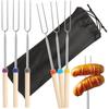 6-piece Set of Barbecue Nails, Expandable Cotton Candy, Expandable Stainless Steel Barbecue Stick, Camping Barbecue Accessories