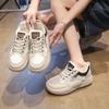 Summer Little White Shoes New Korean Version Ins Female Students Mesh Breathable Women's Shoes Heightening Sports Shoes Casual Board Shoes Women