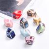 5Pcs Flower Glaze Porcelain Beads Trapezoidal Ceramic Beads For Jewelry Making DIY Charms Bracelet Necklace Crafts Hole 2.5mm