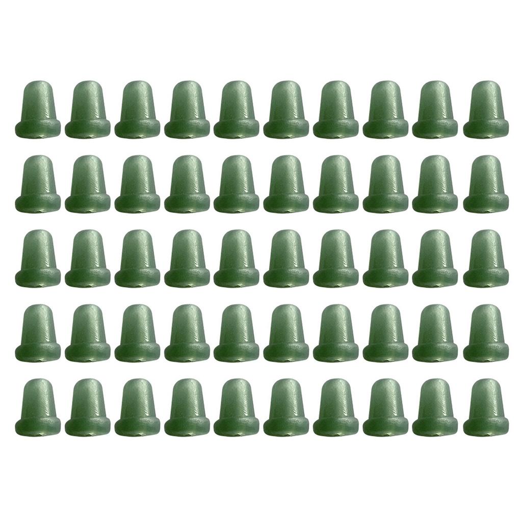 50pcs Fishing Accessories Hook Stop Beads Hair Rig Bait Screws Swivel Rings Stoppers For Carp Terminal Tackle Fixator