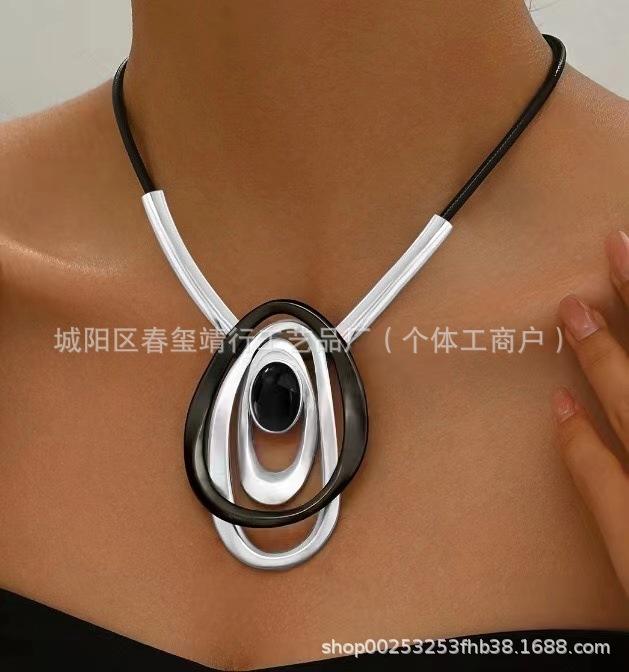 Винтажное кольцо овал кулон ожерелье