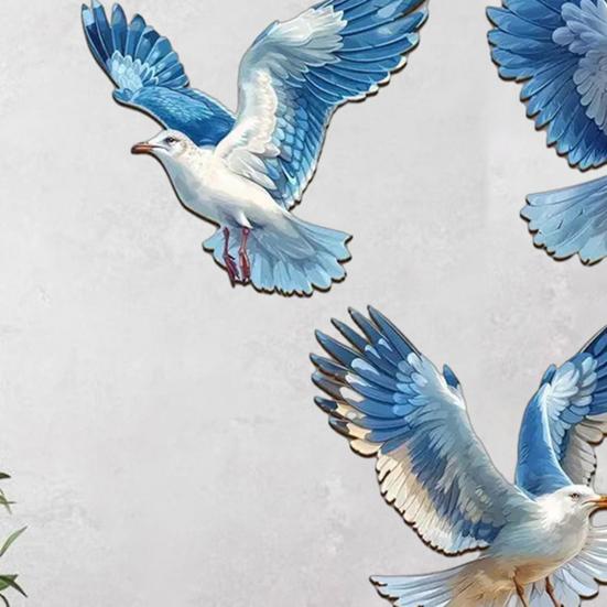 3 шт. Деревянный декор стены в виде чайки Прибрежный Пляжный Морской Настенное искусство Реалистичные Морские птицы Украшение для дома Спальни Гостиной