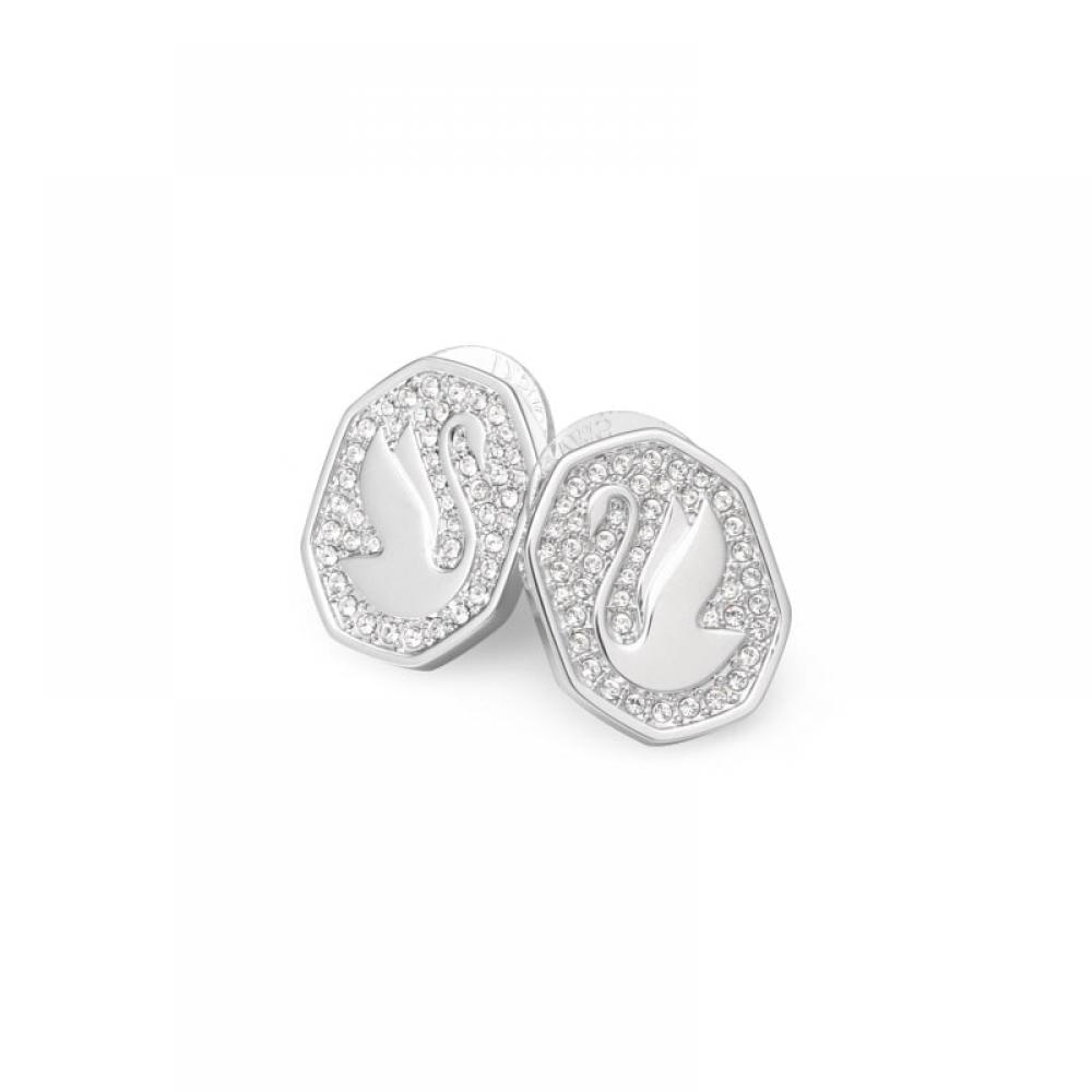 Swarovski 5621097 Swan Signum Swan Stud Earrings