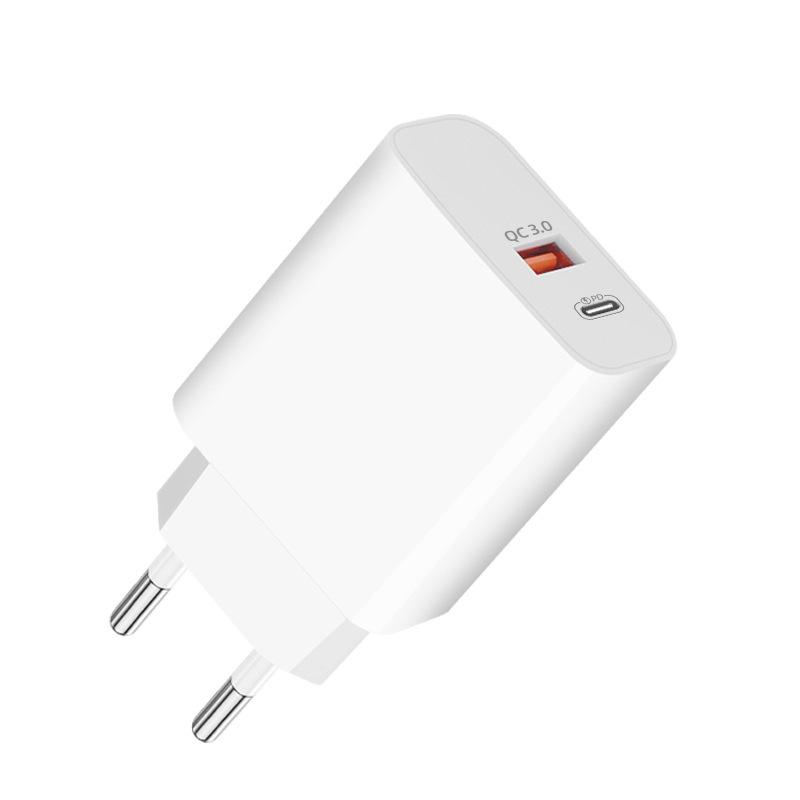 Зарядная головка EU PD 20 Вт для Apple, Huawei, Xiaomi - Сверхбыстрая флэш-зарядка для мобильных телефонов PD/QC