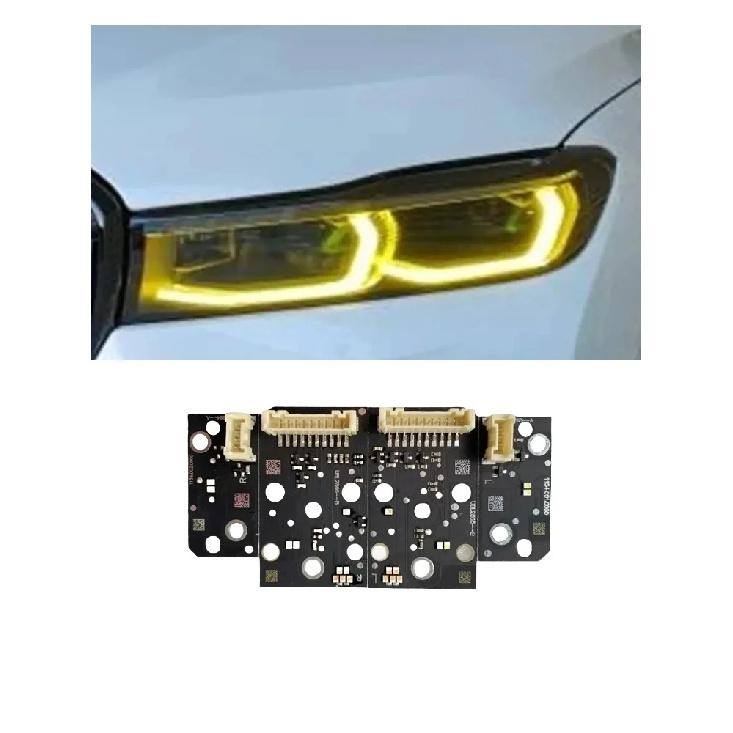 Yellow Angel Eye DRL LED Boards For BMW G11 G12 LCI 730I 740i 750IX 730Li M750I LED Headlight Daytime Running Light