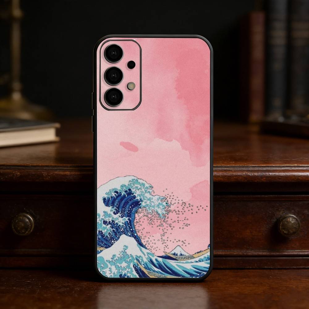 Great Wave Off K-Kanagawa phone Case For Samsung S25,24,21,22,23,30,Ultra,20,Plus,Fe,Lite,Note Soft Black Cover