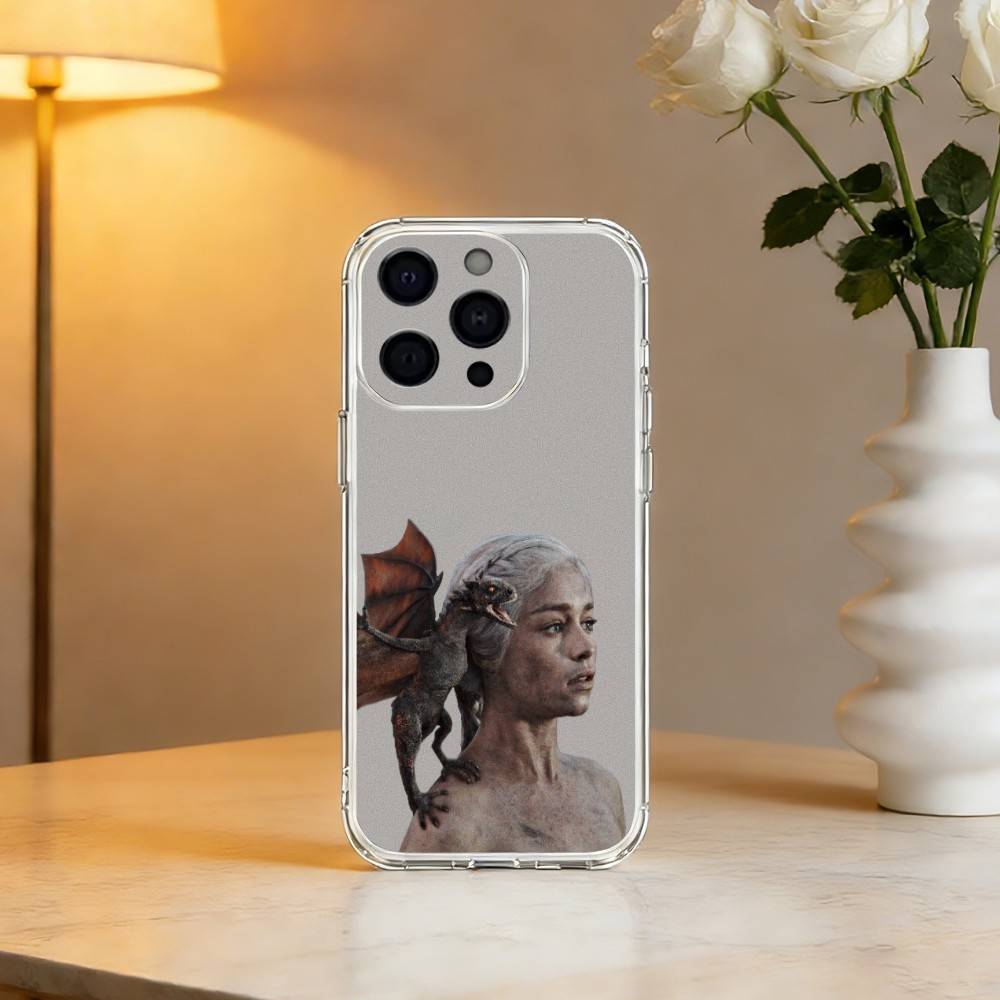 game of thrones-Dragon Mother Thrones Phone Case For iPhone 17 16 15 14 13 12 11 Mini Pro Max Plus Transparent Cover