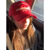 New Embroidered Letters Solid Color Soft Top Baseball Cap for Women Digital Fashion Sun Visor Couples Showing Their Faces