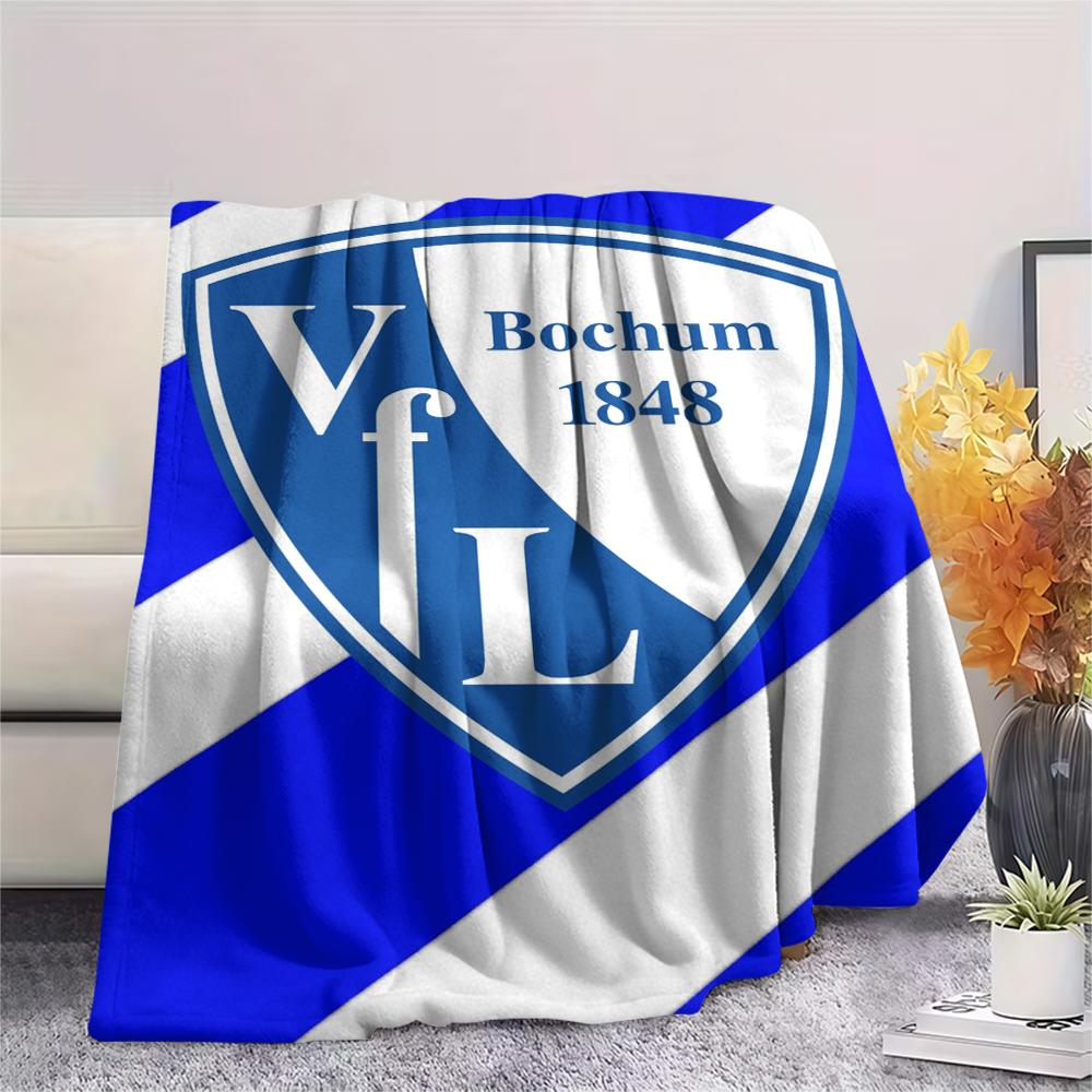 1pc VfL Bochum 1848 Print Flannel Blanket, High quality Comfortable for All Seasons, Home Decor, Warmth and Comfort, Perfect for Christmas Gifts98