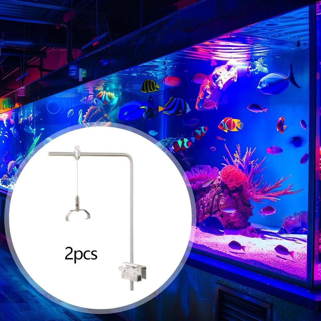 Tank Lamp Holder Aquarium Bracket Easy Installation, Aluminum Alloy Sturdy Light Riser Stand,