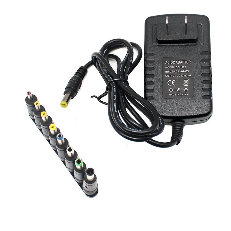 DC 5V 6V 9V 12V 2A Блок питания Адаптер Зарядное устройство AC 110V 220V AC DC Адаптер питания DC Plug Converter EU US с 8 шт. Connect Plug