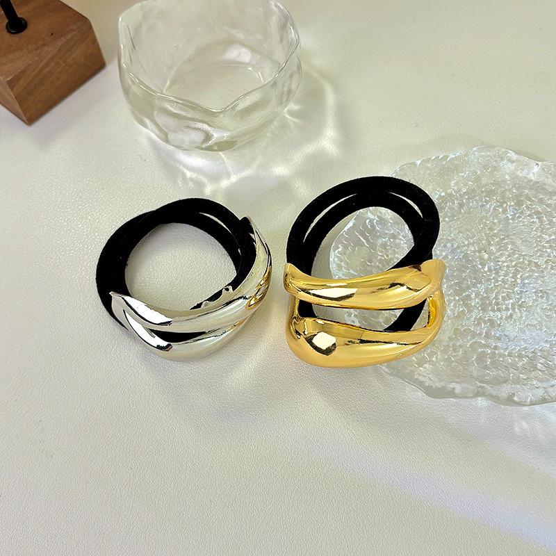 Luxury Alloy Hairband with Ponytail and Bun Support