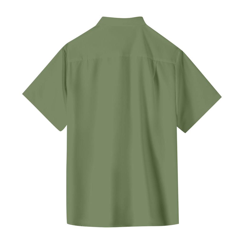 Мужские винтажные рубашки для боулинга на пуговицах с коротким рукавом, летняя пляжная рубашка